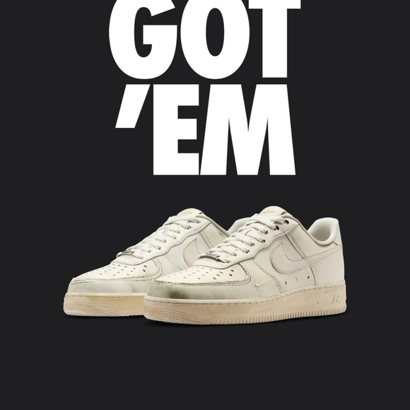 cream and white nike air force